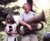 Gawain and Deborah with their son Douglas on the 4th of July